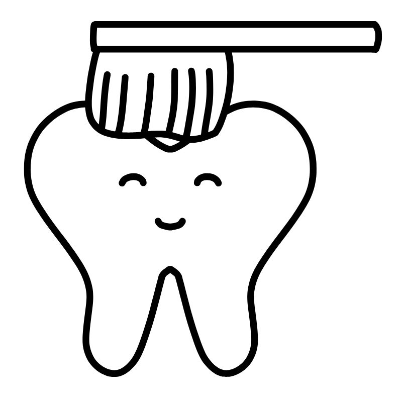 tranh tô màu chibi răng