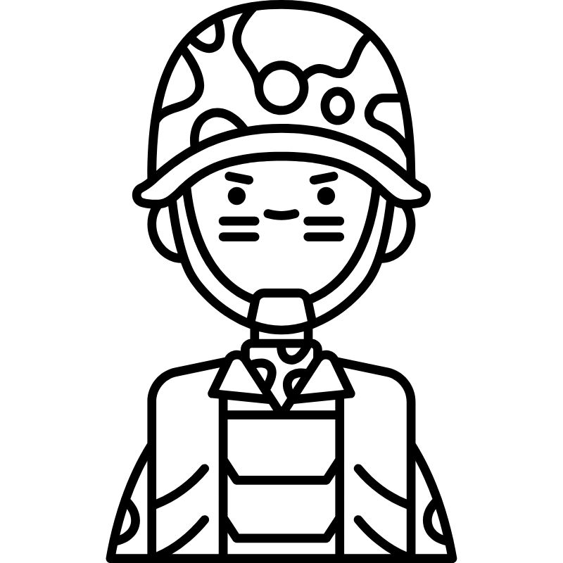 tranh tô màu chú bộ đội cực đẹp