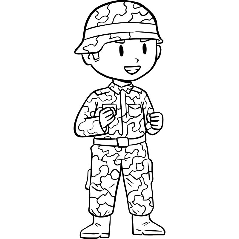 tranh tô màu chú bộ đội đẹp nhất