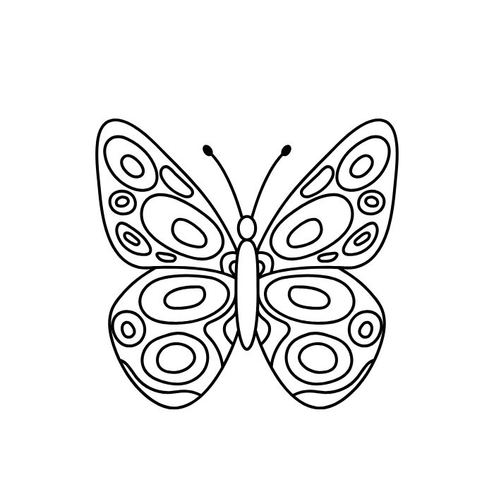 tranh tô màu con bướm cực xinh