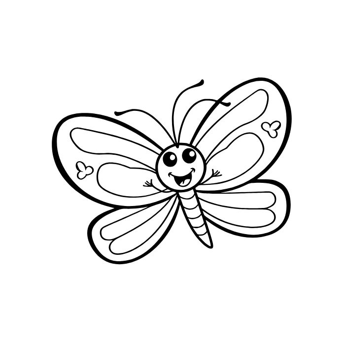 tranh tô màu con bướm đẹp