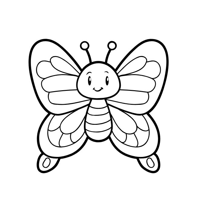 tranh tô màu con bướm