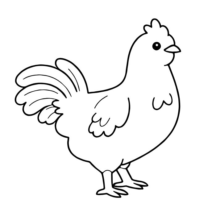 tranh tô màu con gà cực đẹp