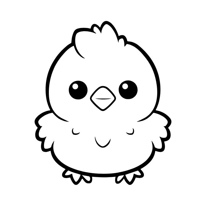 tranh tô màu con gà cute