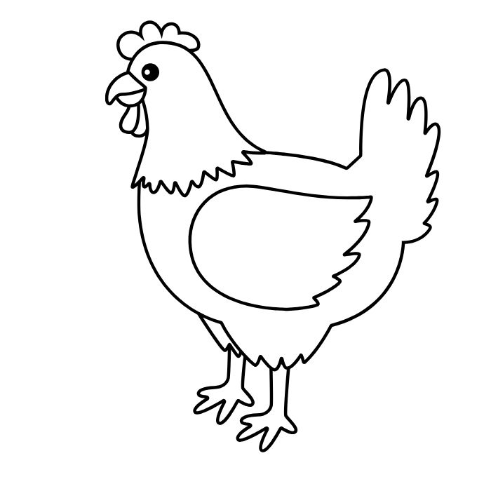 tranh tô màu con gà siêu đẹp