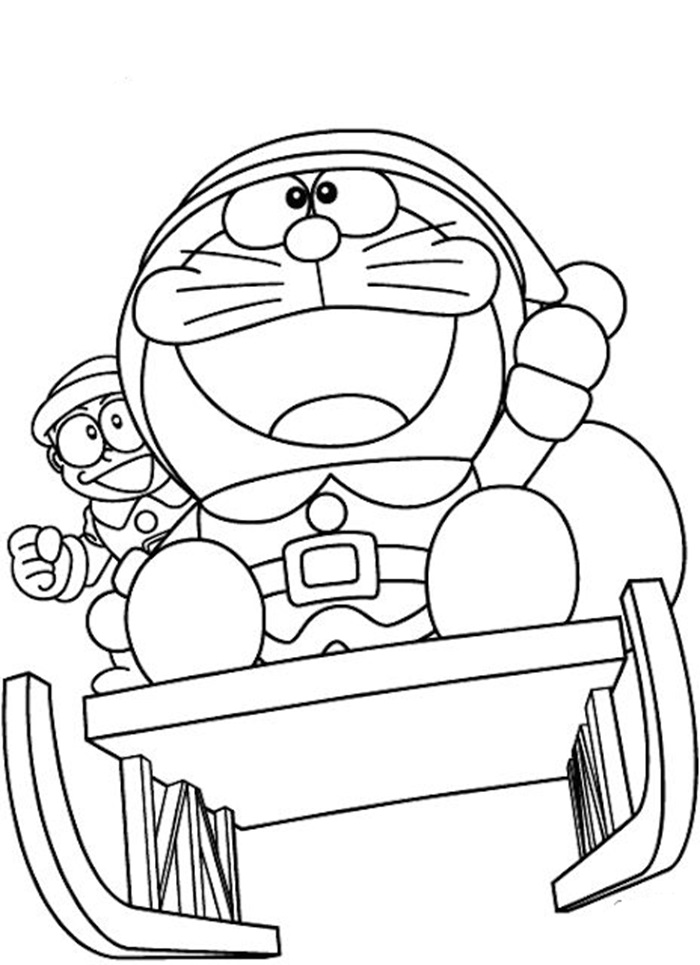 tranh tô màu doraemon cực đẹp
