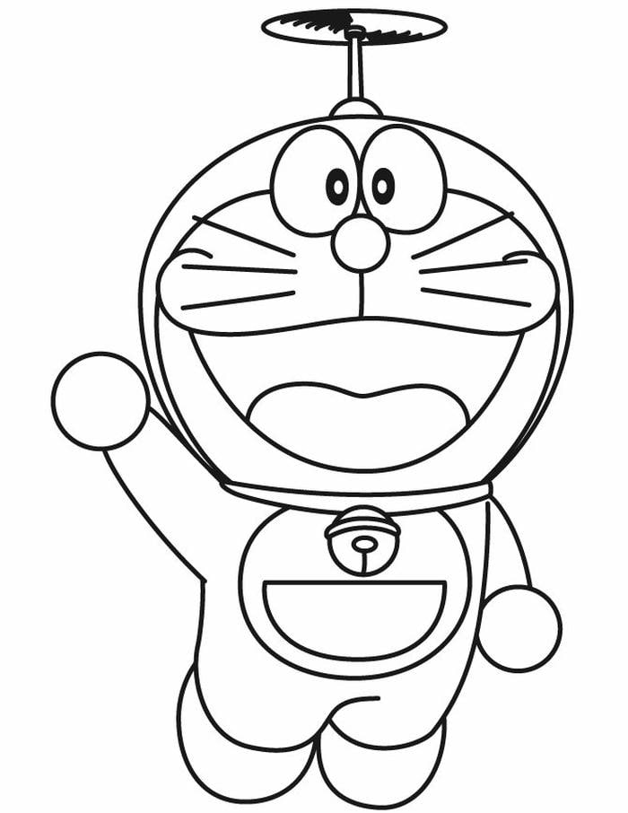 tranh tô màu doraemon cute nhất