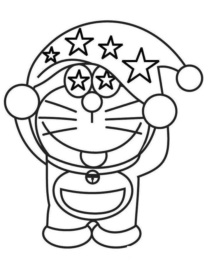 tranh tô màu doraemon đẹp cute nhất
