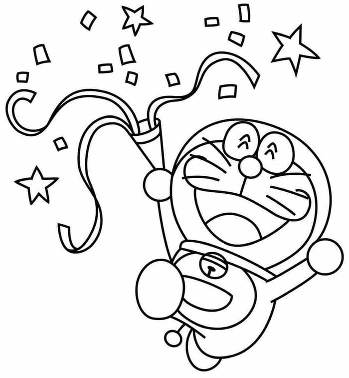 tranh tô màu doraemon