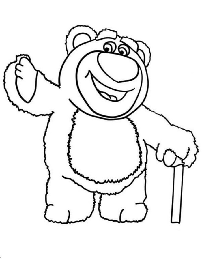 tranh tô màu gấu dâu cute đẹp nhất