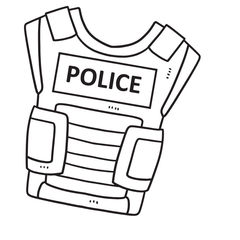 tranh tô màu nghề nghiệp cảnh sát