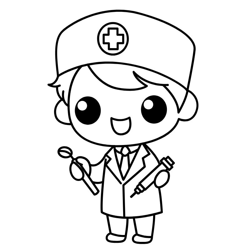 tranh tô màu nghề nghiệp cho bé 4 tuổi