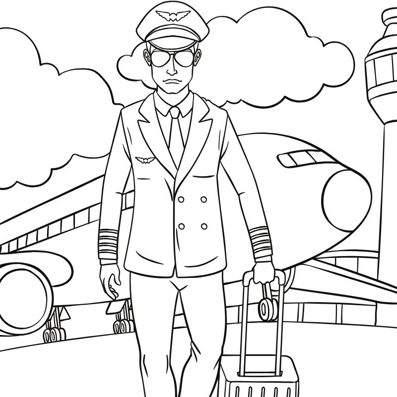 tranh tô màu nghề nghiệp cho bé 5 tuổi