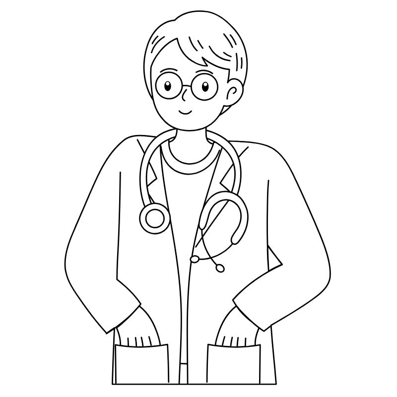 tranh tô màu nghề nghiệp cho bé