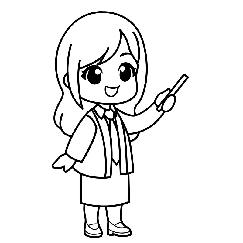 tranh tô màu nghề nghiệp giáo viên