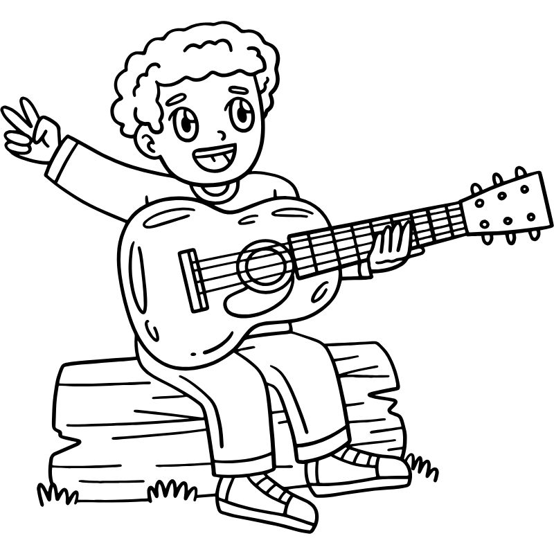 tranh tô màu nghề nghiệp nhạc sĩ
