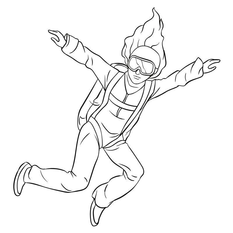 tranh tô màu nghề nghiệp nhảy dù