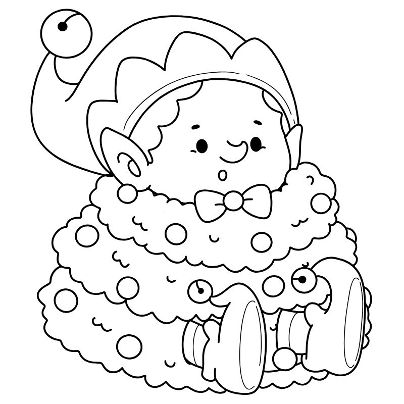 tranh tô màu noel cho bé 4-5 tuổi