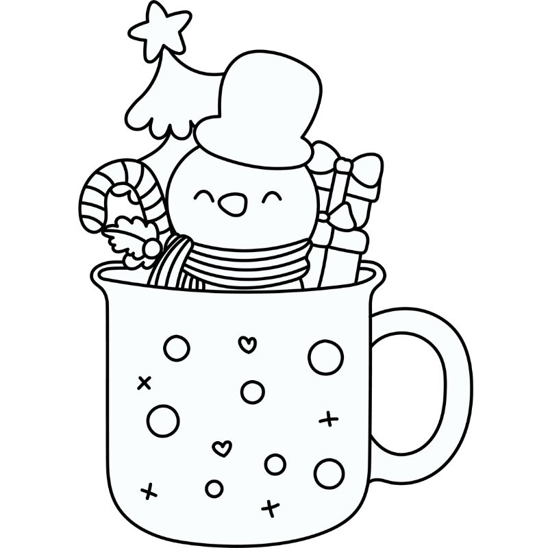 tranh tô màu noel cho trẻ nhỏ