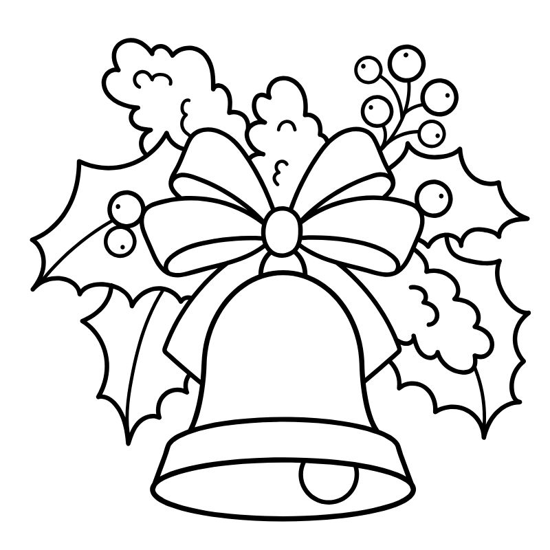 tranh tô màu noel chuôg