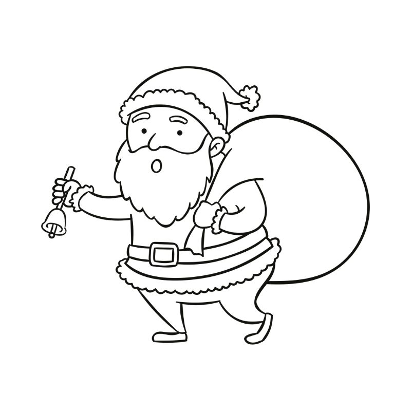 tranh tô màu noel cute