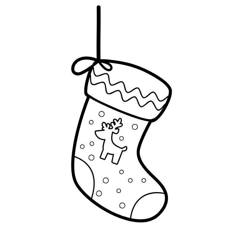 tranh tô màu noel đáng yêu