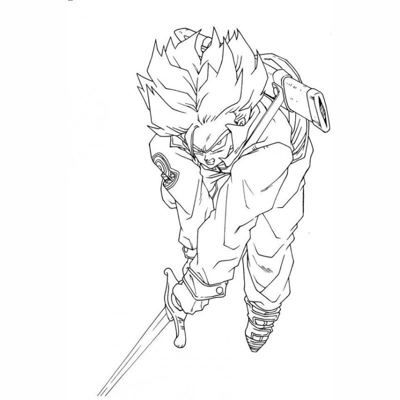 tranh tô màu songoku đẹp nhất