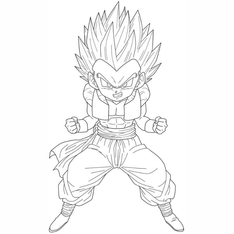 tranh tô màu songoku siêu đẹp