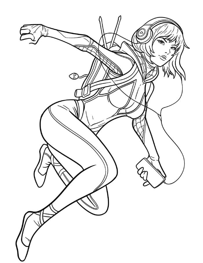 tranh tô màu spider man 4k