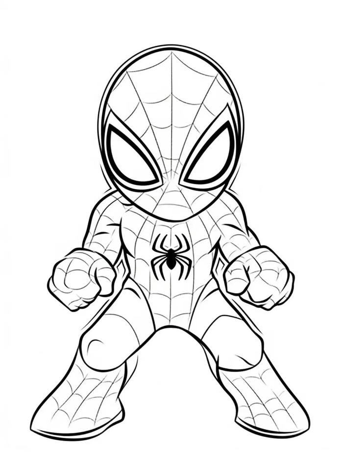 tranh tô màu spider man chất hd