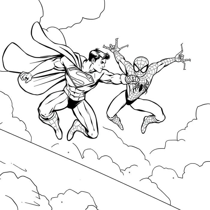 tranh tô màu spider man chất lòi