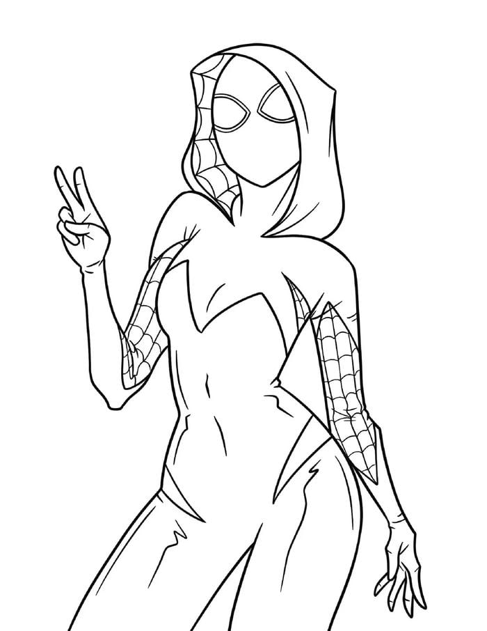 tranh tô màu spider man chất ngầu