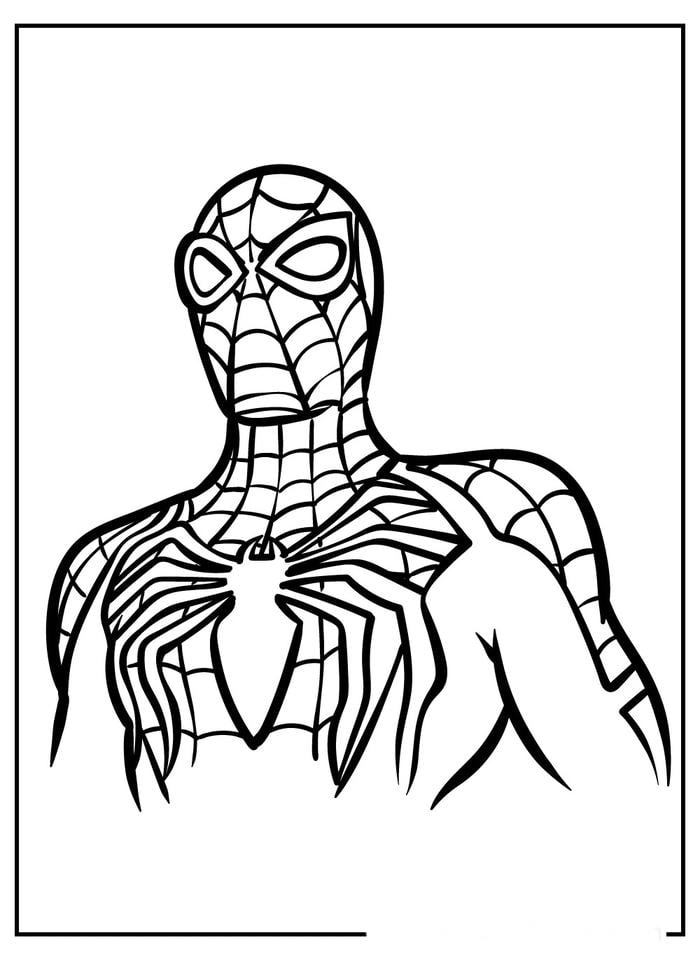 tranh tô màu spider man chất nhất