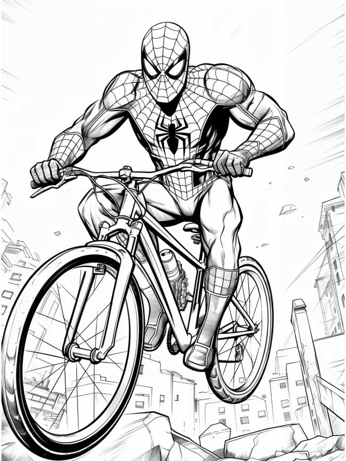 tranh tô màu spider man chất