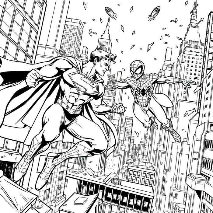 tranh tô màu spider man cực chất