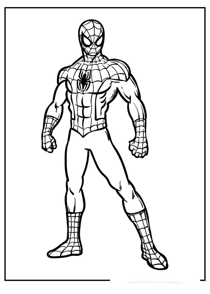 tranh tô màu spider man cực ngầu