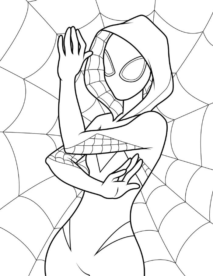 tranh tô màu spider man full hd