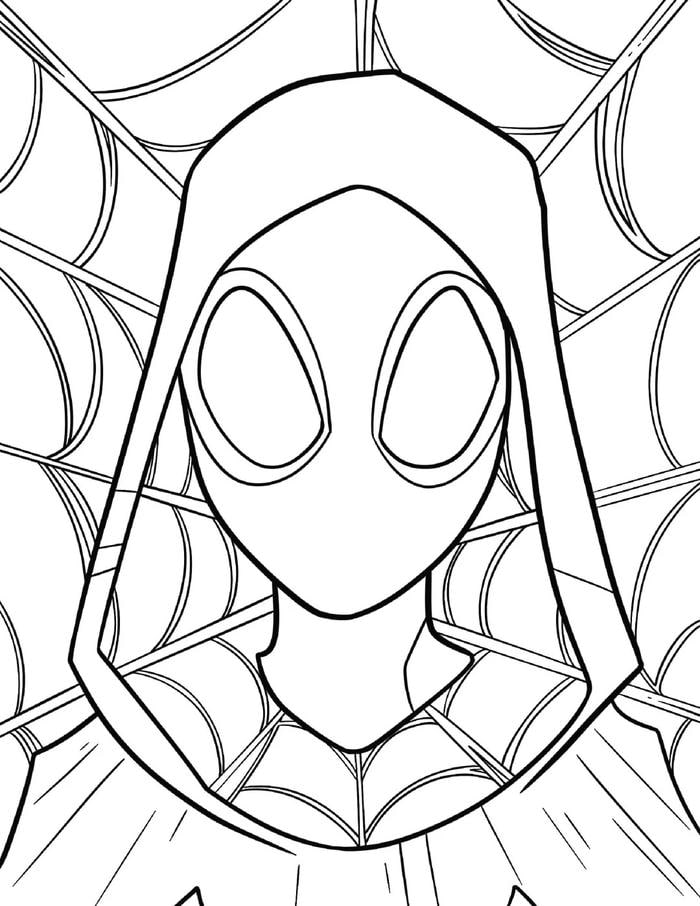 tranh tô màu spider man hd