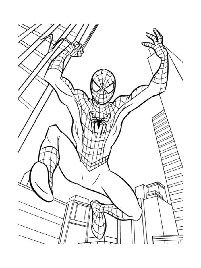 tranh tô màu spider man ngầu