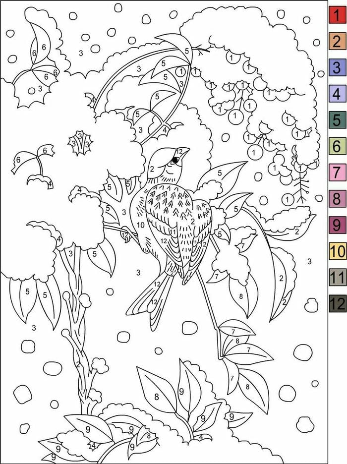 tranh tô màu theo số cute nhất