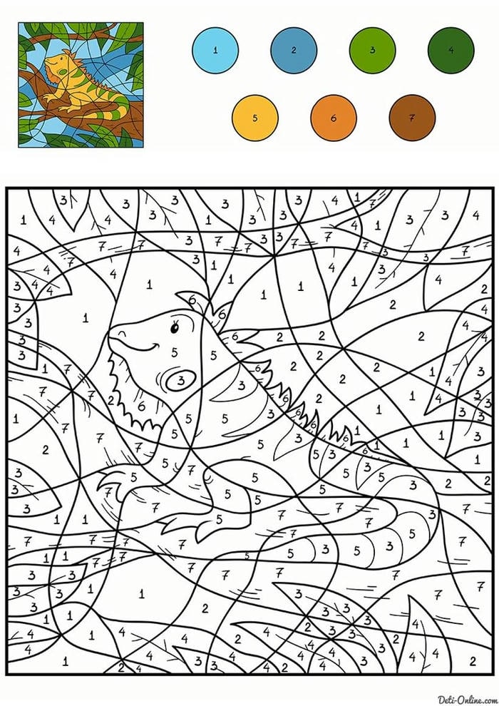 tranh tô màu theo số đẹp cute