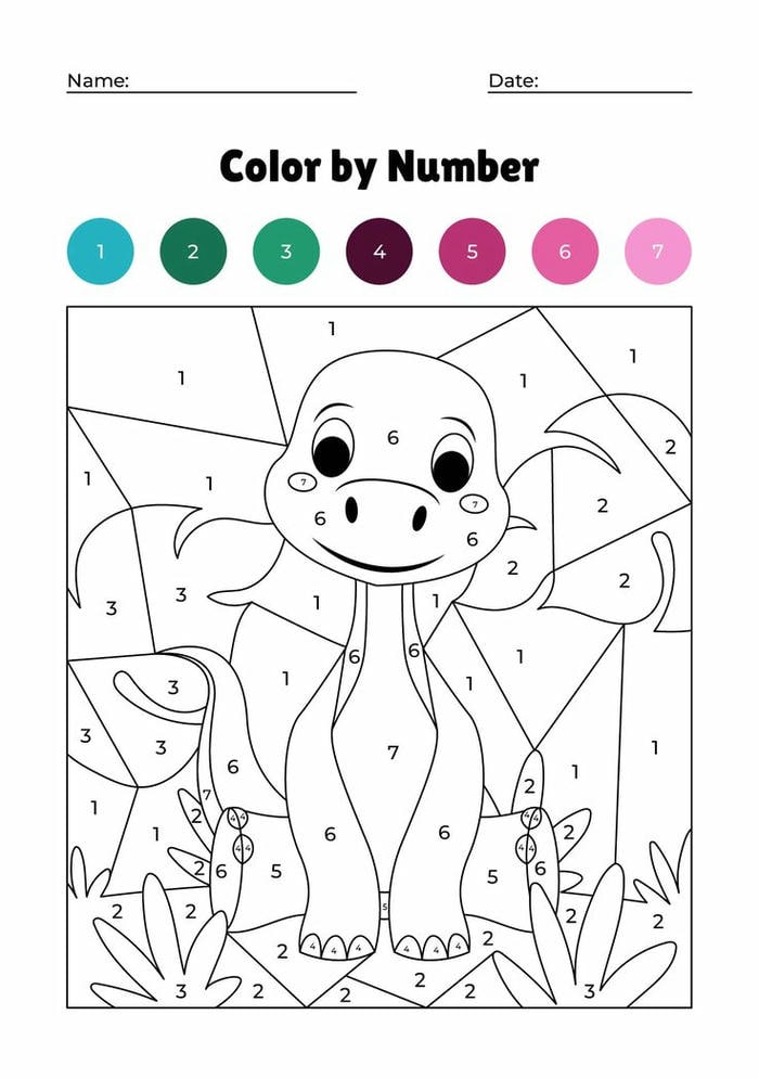 tranh tô màu theo số đẹp dễ thương