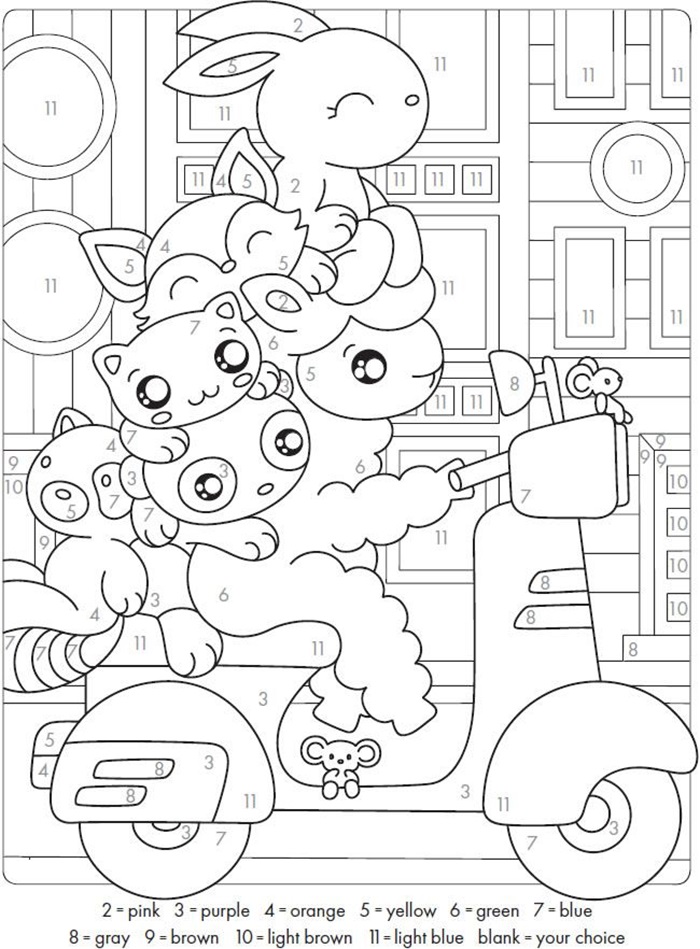 tranh tô màu theo số đẹp xinh