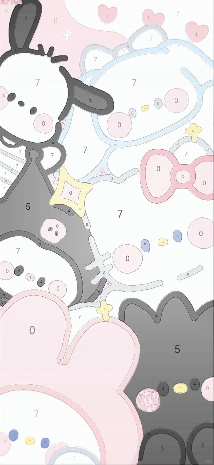 tranh tô màu theo số thỏ xinh