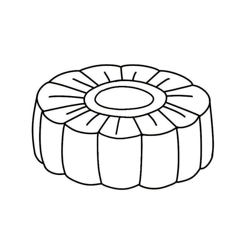 tranh tô màu trung thu bánh