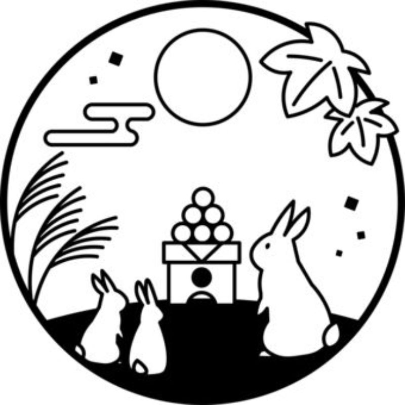 tranh tô màu trung thu dễ thương