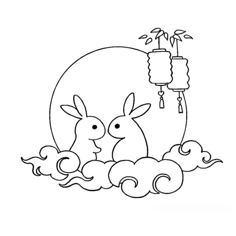 tranh tô màu trung thu đẹp