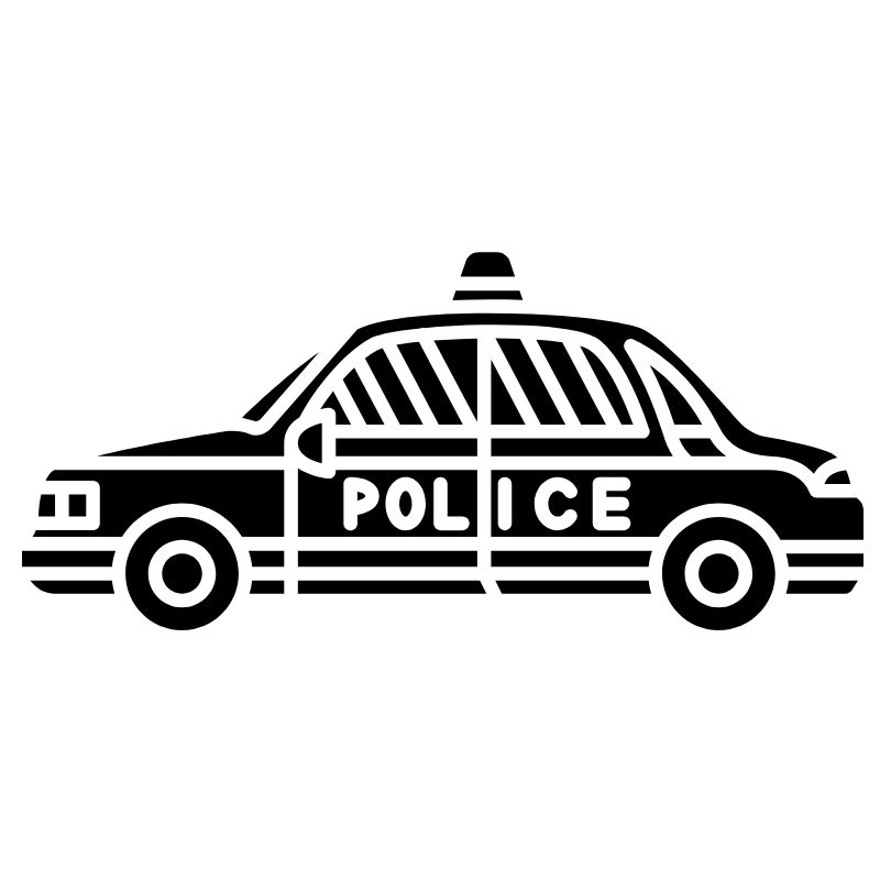 tranh tô màu xe cảnh sát cho các bé