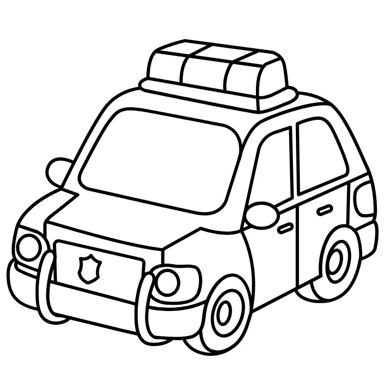 tranh tô màu xe cảnh sát siêu đẹp